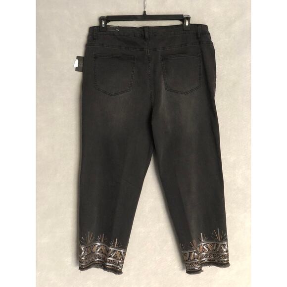 John Mark Women's 20W Wild Side Jeans in Charcoal NEW - Picture 4 of 8